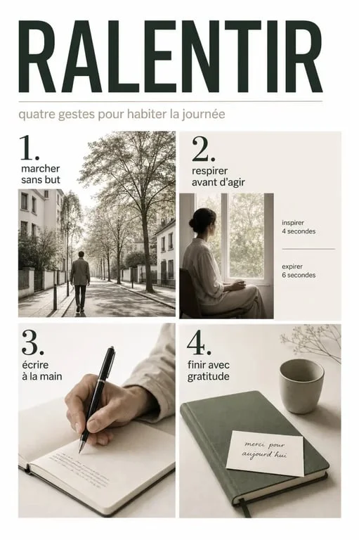 gestes quotidiens pour pratiquer slow life